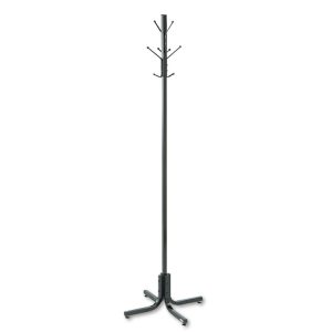 Metal Costumer, Four Ball-Tipped Double-Hooks, 21w X 21d X 70h, Black