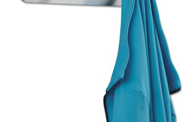 Nail Head Wall Coat Rack, Two Hooks, Metal, 12w X 2.75d X 2h, Satin