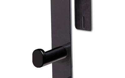 Plastic Coat Hook, 2-Hook, 1.75 x 6.5 x 7.75, Black