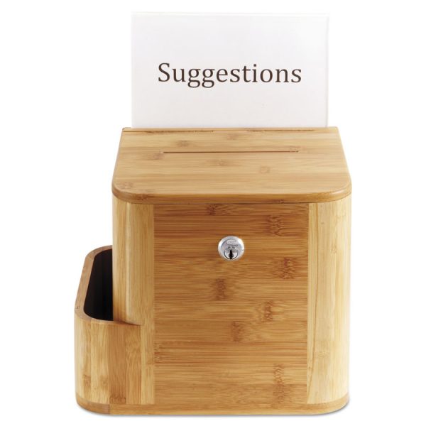 Bamboo Suggestion Boxes, 10 X 8 X 14, Natural - Image 4