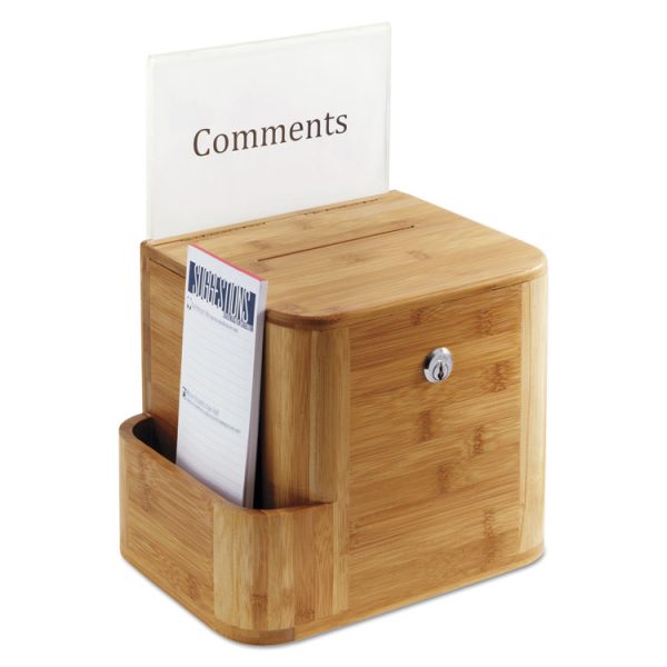 Bamboo Suggestion Boxes, 10 X 8 X 14, Natural - Image 3