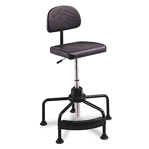 Task Master Economy Industrial Chair, Supports Up To 250 Lb, 17" To 35" Seat Height, Black - Image 4
