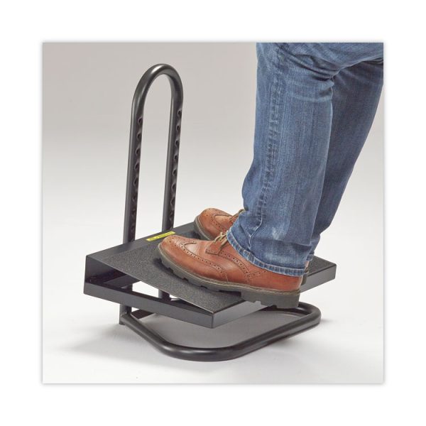 Task Master Adjustable Height Footrest, 20w X 12d X 5.5 To 15h, Black - Image 2