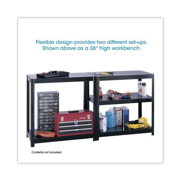 Boltless Steel Shelving, Five-Shelf, 48w X 18d X 72h, Black - Image 3