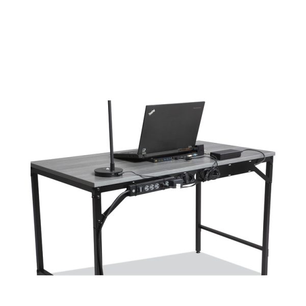 Simple Work Desk, 45.5" X 23.5" X 29.5", Gray - Image 4