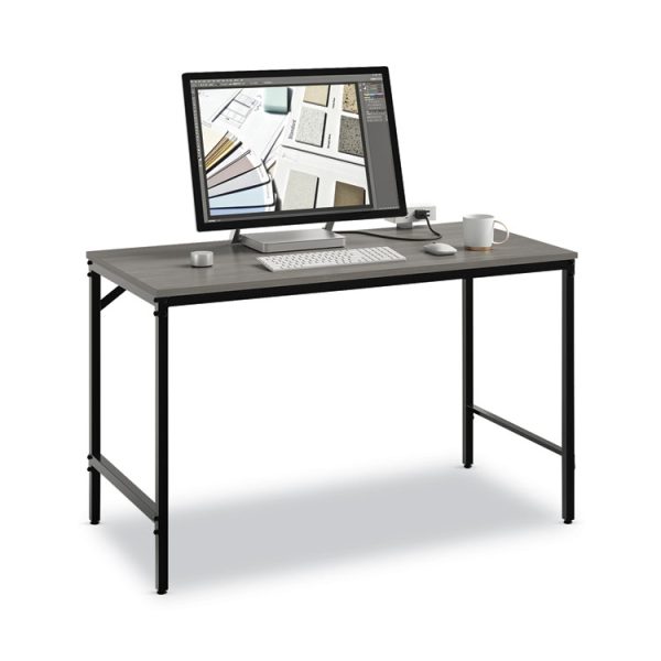 Simple Work Desk, 45.5" X 23.5" X 29.5", Gray - Image 3