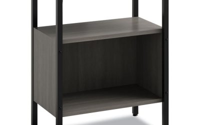 Simple Storage, Two-Shelf, 23.5w x 14d x 29.6h, Gray
