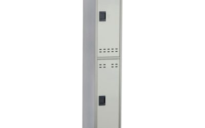 Double-Tier Locker, 12w X 18d X 78h, Two-Tone Gray