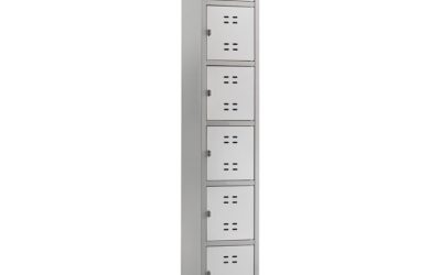 Box Locker, 12w X 18d X 78h, Two-Tone Gray