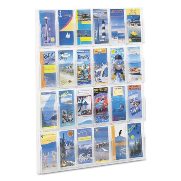 Reveal Clear Literature Displays, 24 Compartments, 30w X 2d X 41h, Clear - Image 4