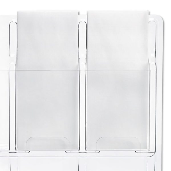 Reveal Clear Literature Displays, 24 Compartments, 30w X 2d X 41h, Clear - Image 2