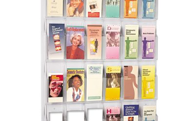 Reveal Clear Literature Displays, 24 Compartments, 30w X 2d X 41h, Clear