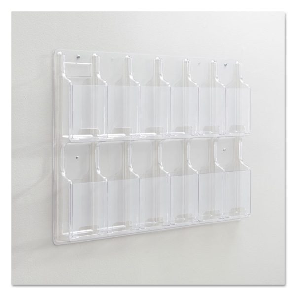 Reveal Clear Literature Displays, 12 Compartments, 30w X 2d X 20.25h, Clear - Image 2