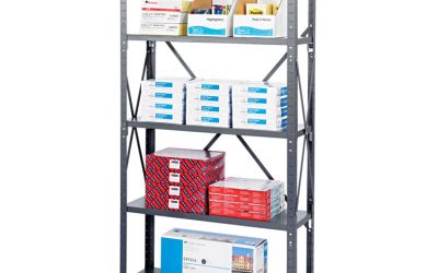 Commercial Steel Shelving Unit, Five-Shelf, 36w X 12d X 75h, Dark Gray