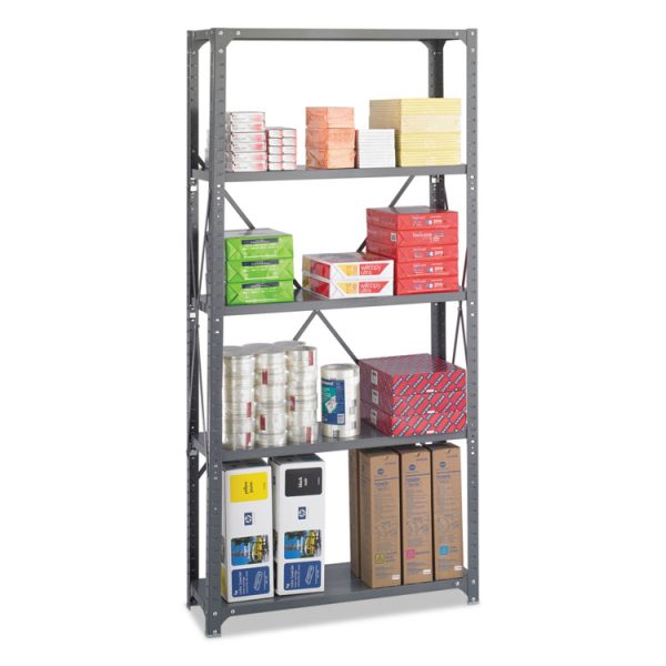 Commercial Steel Shelving Unit, Five-Shelf, 36w X 12d X 75h, Dark Gray - Image 6