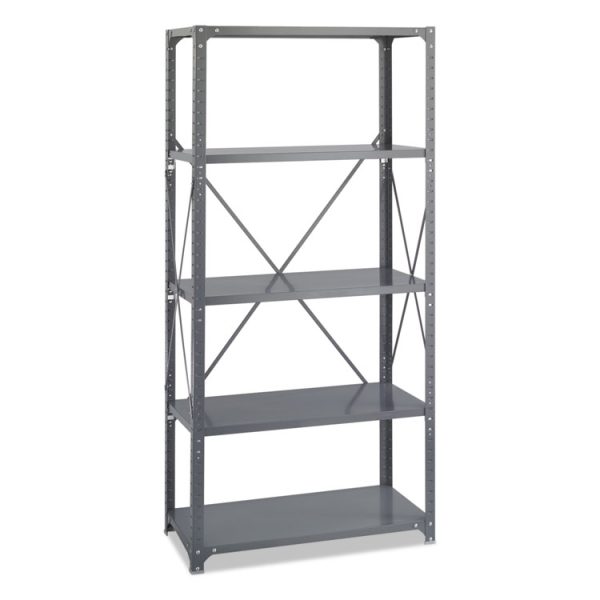 Commercial Steel Shelving Unit, Five-Shelf, 36w X 18d X 75h, Dark Gray - Image 3