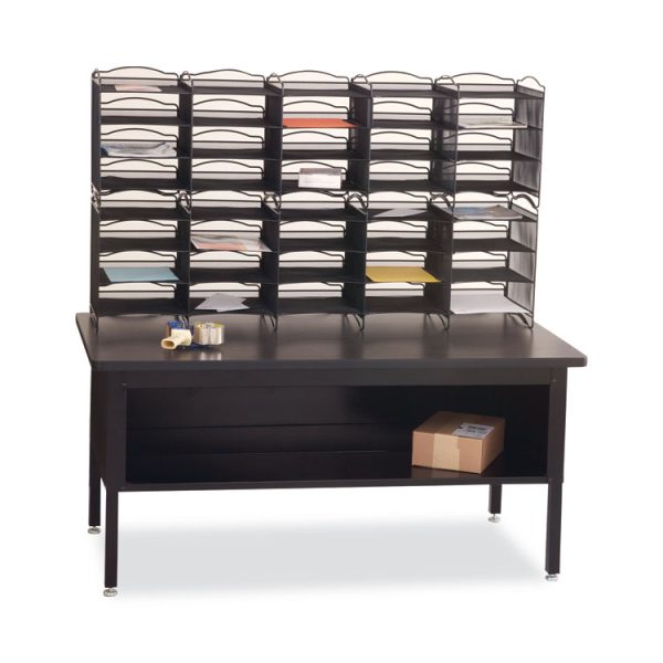 Onyx Mesh Literature Sorter, 20 Compartments, 19 X 15.25 X 59, Black - Image 3
