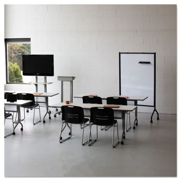 Impromptu Magnetic Whiteboard Collaboration Screen, 42w X 21.5d X 72h, Black/white - Image 4