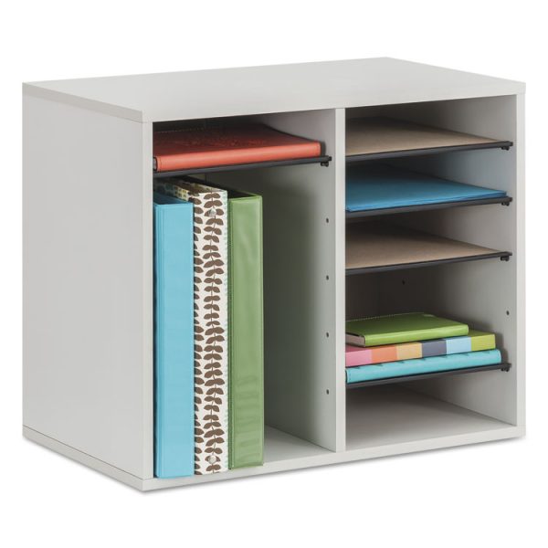 Fiberboard Literature Sorter, 12 Compartments, 19.63 x 11.88 x 16.13, Gray - Image 6