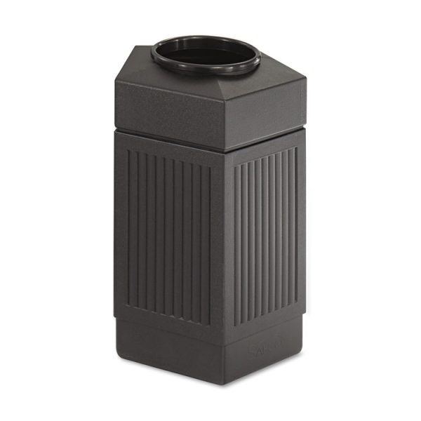 Canmeleon Indoor/Outdoor Pentagon Receptacle, 30 gal, Polyethylene, Black - Image 2
