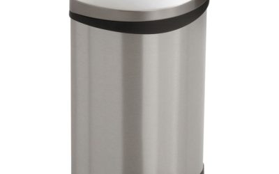 Step-On Medical Receptacle, 3 gal, Steel, Stainless Steel