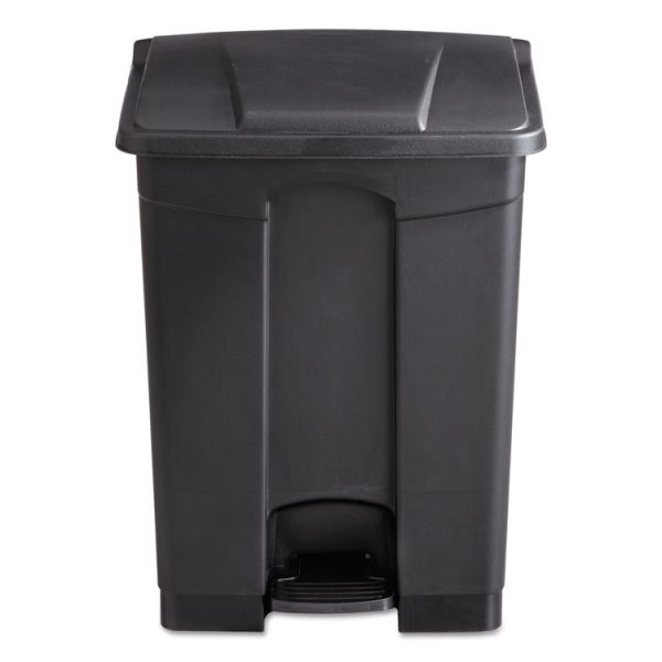 Large Capacity Plastic Step-On Receptacle, 17 gal, Plastic, Black - Image 2