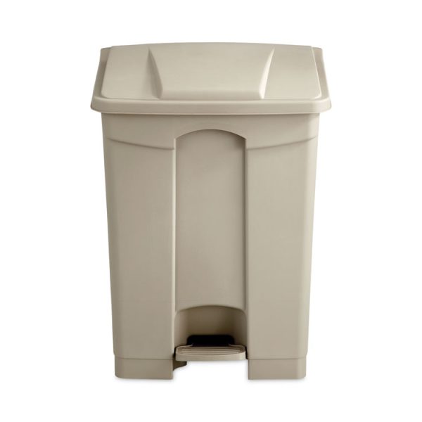 Large Capacity Plastic Step-On Receptacle, 17 gal, Plastic, Tan - Image 3