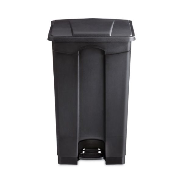 Large Capacity Plastic Step-On Receptacle, 23 gal, Plastic, Black - Image 3