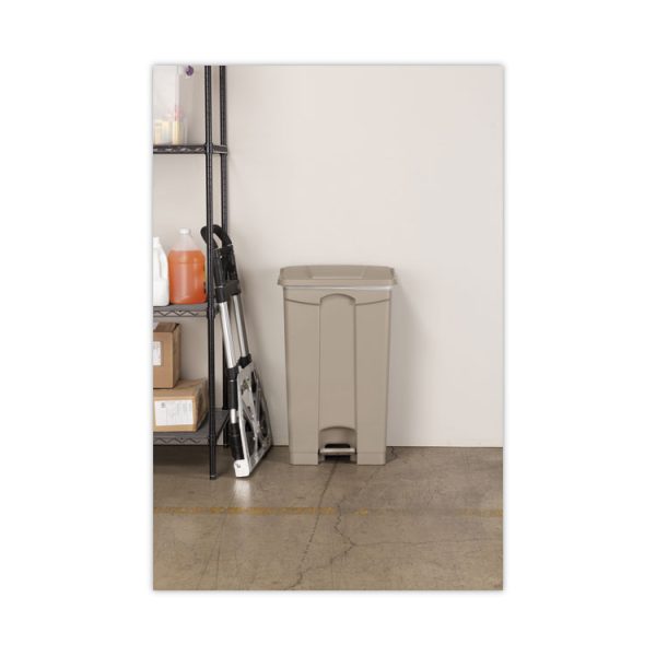 Large Capacity Plastic Step-On Receptacle, 23 gal, Plastic, Tan - Image 5