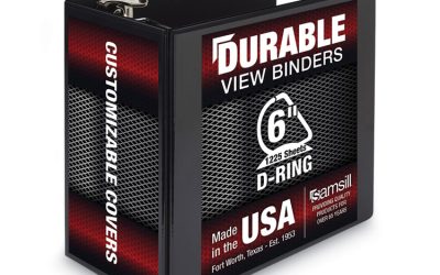 Nonstick D-Ring View Binder, 3 Rings, 6″ Capacity, 11 X 8.5, Black