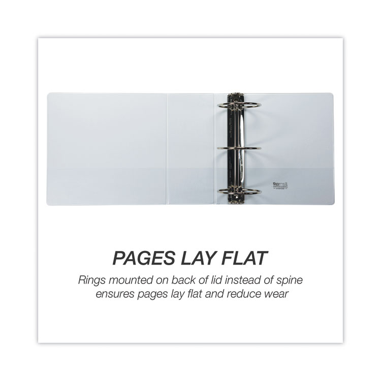 Earth's Choice Plant-Based Round Ring View Binder, 3 Rings, 5" Capacity, 11 x 8.5, White - Image 5