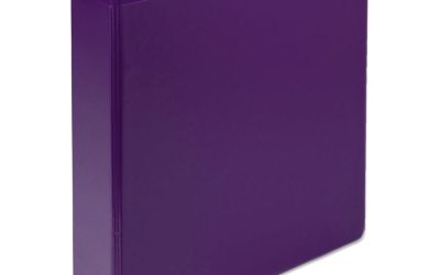 Earth’s Choice Plant-Based Durable Fashion View Binder, 3 Rings, 2″ Capacity, 11 x 8.5, Purple, 2/Pack