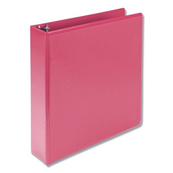 Earth's Choice Plant-Based Durable Fashion View Binder, 3 Rings, 2" Capacity, 11 x 8.5, Berry, 2/Pack