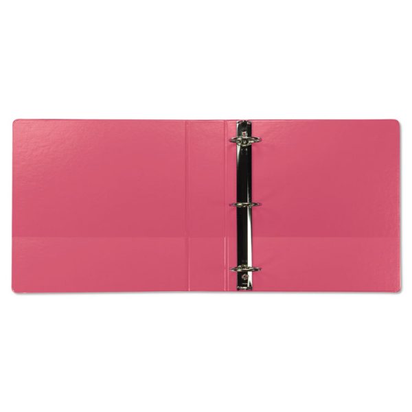Earth's Choice Plant-Based Durable Fashion View Binder, 3 Rings, 2" Capacity, 11 x 8.5, Berry, 2/Pack - Image 2