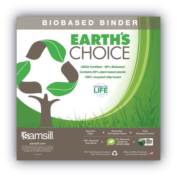 Earth's Choice Plant-Based Durable Fashion View Binder, 3 Rings, 2" Capacity, 11 x 8.5, Berry, 2/Pack - Image 5