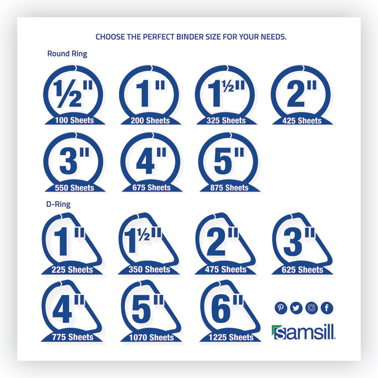 Earth's Choice Plant-Based Durable Fashion View Binder, 3 Rings, 2" Capacity, 11 x 8.5, Turquoise, 2/Pack - Image 8