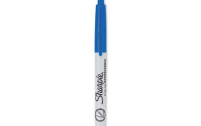 Retractable Permanent Marker, Extra-Fine Needle Tip, Blue
