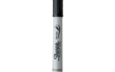 Brush Tip Permanent Marker, Medium Brush Tip, Black, Dozen