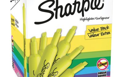 Tank Style Highlighter Value Pack, Fluorescent Yellow Ink, Chisel Tip, Yellow Barrel, 36/box