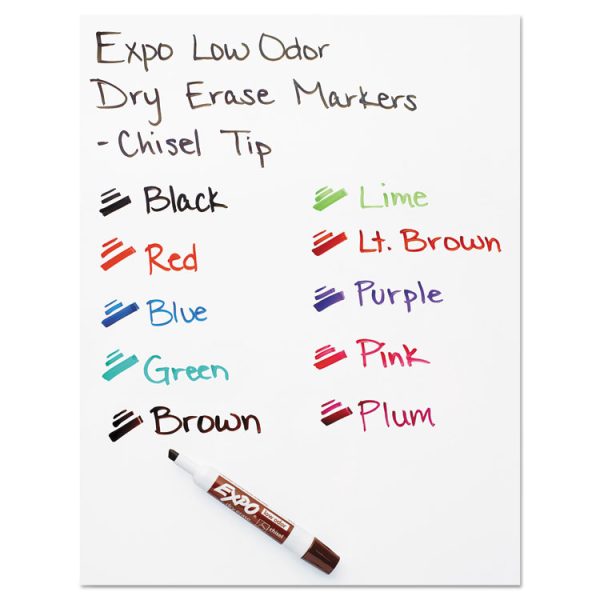 Low-Odor Dry-Erase Marker Value Pack, Broad Chisel Tip, Black, 36/box - Image 4