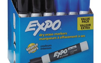 Low-Odor Dry-Erase Marker Value Pack, Broad Chisel Tip, Assorted Colors, 36/box