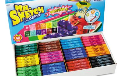 Washable Markers, Broad Chisel Tip, Assorted Colors, 192/set