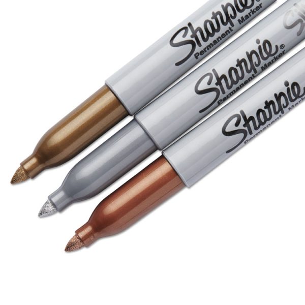 Metallic Fine Point Permanent Marker Value Pack, Fine Bullet Tip, Assorted Colors, 36/pack - Image 3