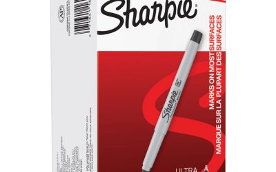 Ultra Fine Tip Permanent Marker, Ultra-Fine Bullet Tip, Black, 36/pack