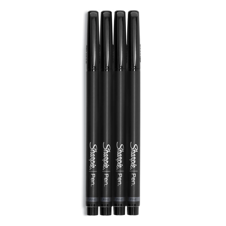 Water-Resistant Ink Porous Point Pen Value Pack, Stick, Fine 0.4 Mm, Black Ink, Black Barrel, 36/pack - Image 3
