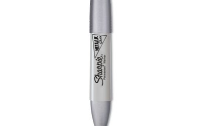 Metallic Chisel Tip Permanent Marker, Medium Chisel Tip, Silver, Dozen