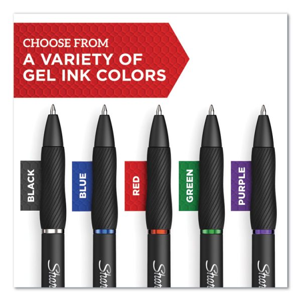S-Gel High-Performance Gel Pen, Retractable, Bold 1 Mm, Blue Ink, Black Barrel, 36/pack - Image 4
