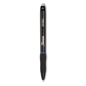 S-Gel High-Performance Gel Pen, Retractable, Bold 1 Mm, Blue Ink, Black Barrel, 36/pack