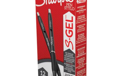 S-Gel High-Performance Gel Pen, Retractable, Bold 1 Mm, Black Ink, Black Barrel, Dozen