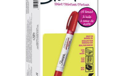 Permanent Paint Marker, Medium Bullet Tip, Red, Dozen